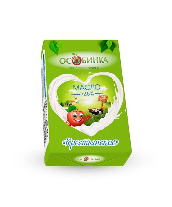 Упаковка Масло сливочное - аренда торгового знака Особинка